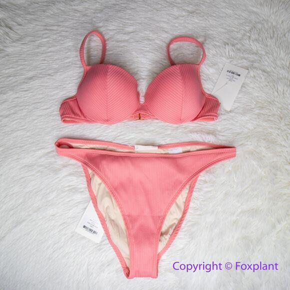 New! Set! Free People x Peony panel balconette highline pant bikini, size L - Picture 3 of 11